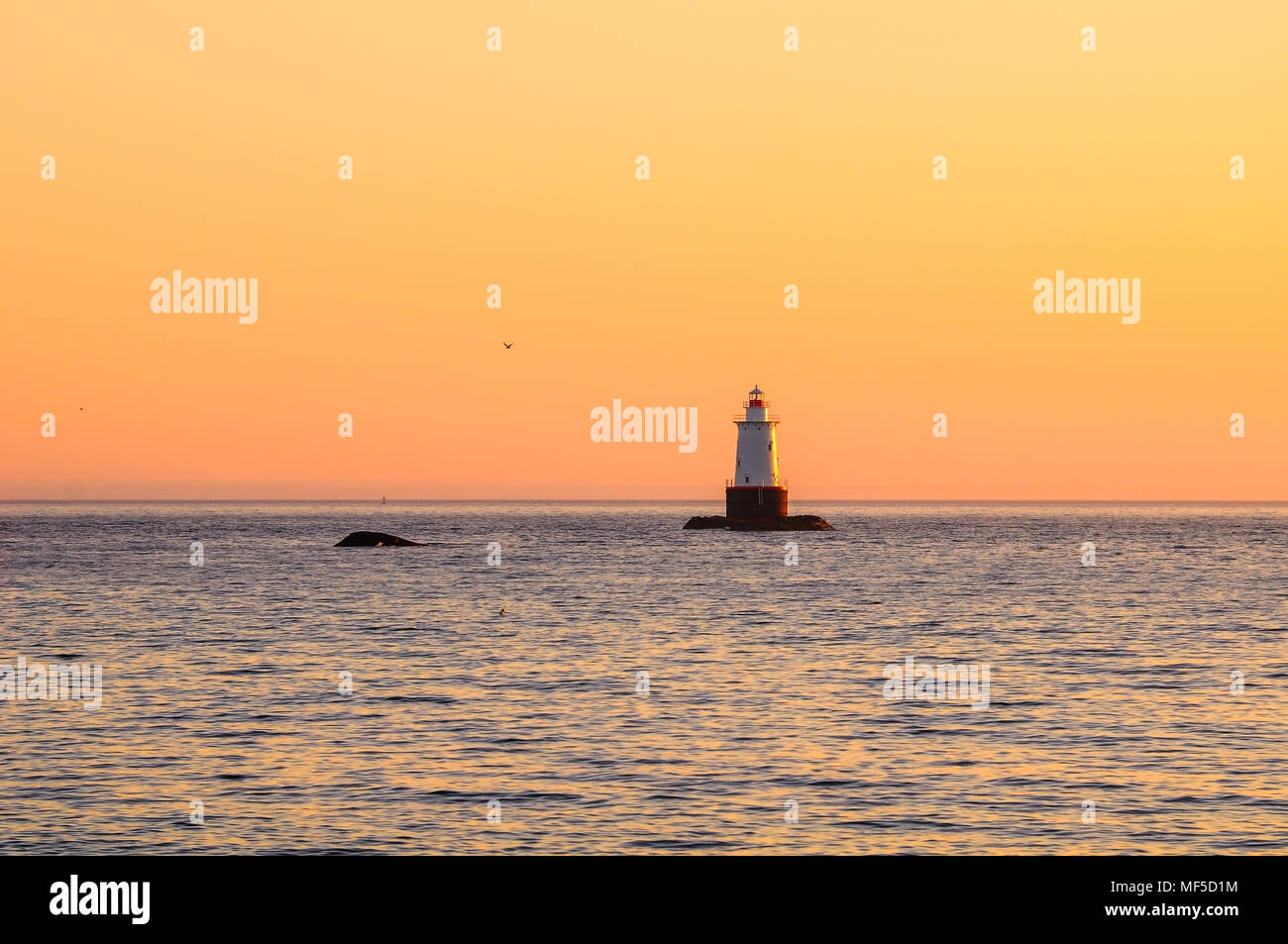 Sakonnet Light House in Little Compton Rhode Island Foto Stock