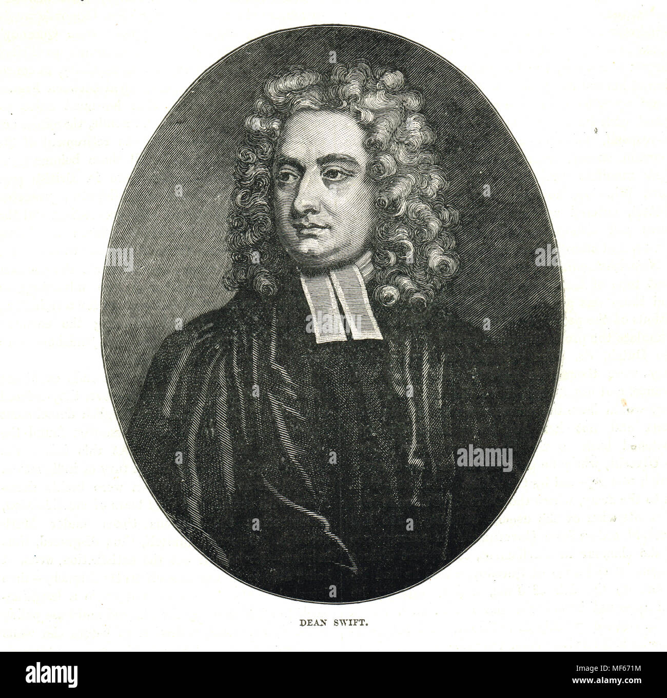 Dean Jonathan Swift, Satiro anglo-irlandese, saggista, scrittore di pamphlet politico, poeta, autore di i viaggi di Gulliver, e una modesta proposta Foto Stock