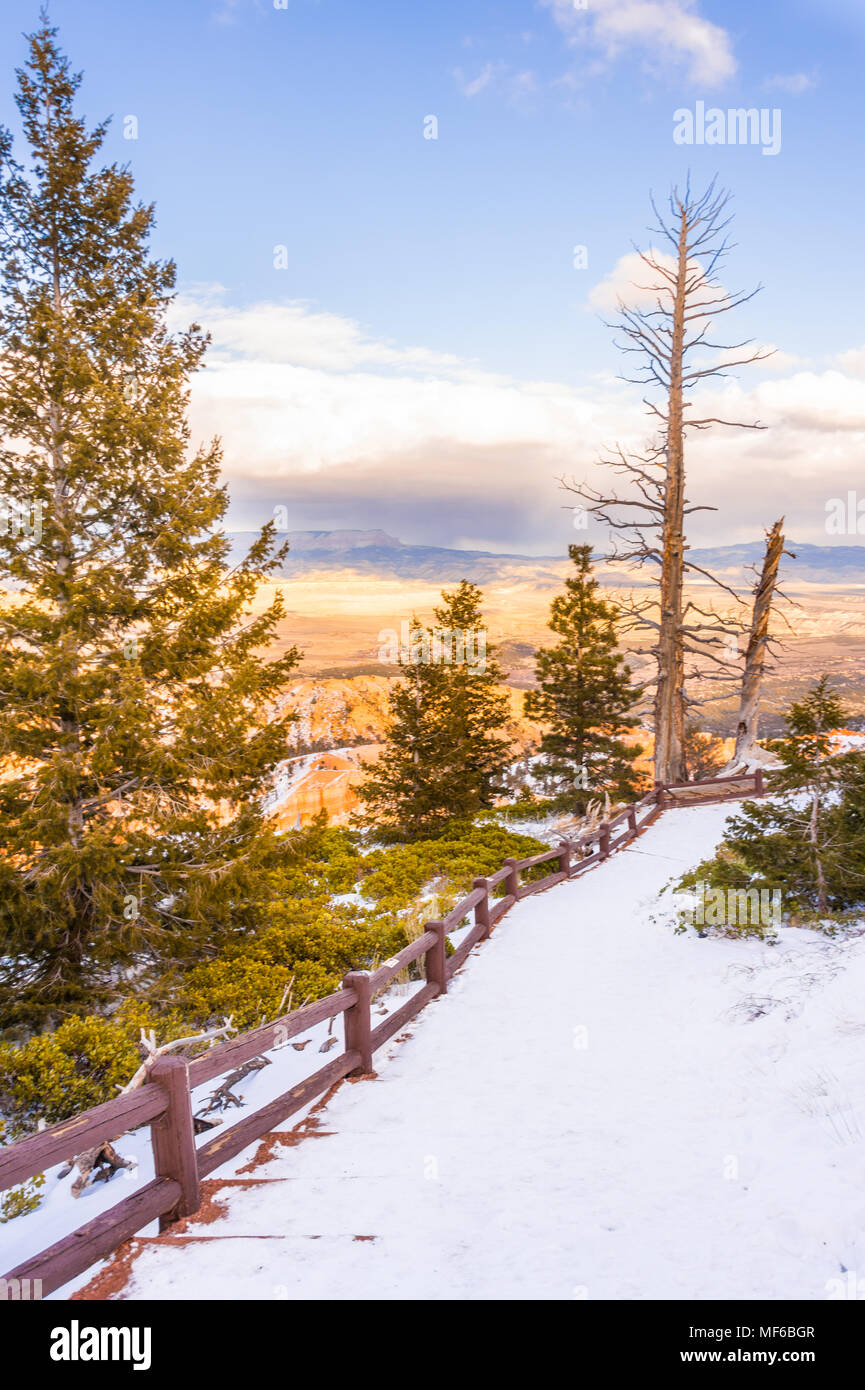 Bryce Canyon in inverno, Utah, Stati Uniti d'America Foto Stock