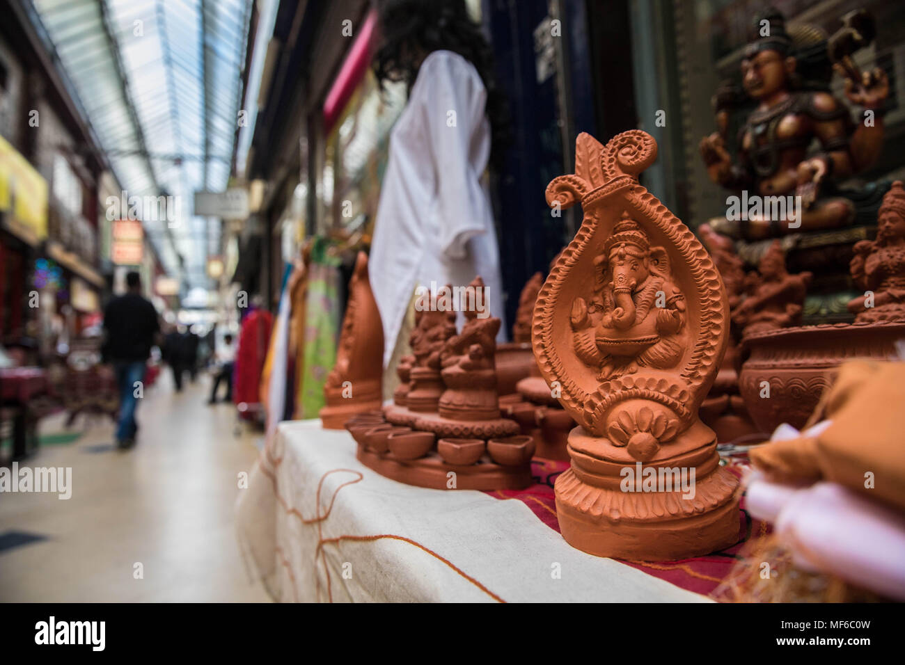 Ganesh statua in Passage Brady, Parigi Foto Stock