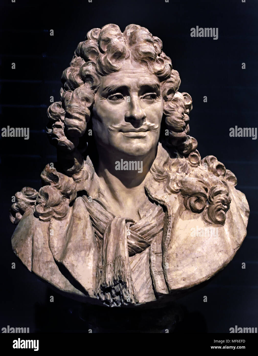 Molière ( 1622 - 1673 ) 1785 da Jean Jacques CAFFIERI 1725 - 1792 Francia - Francese ( Jean Baptiste Poquelin, noto per la sua fase di nome Molière era un drammaturgo francese, attore e poeta, ) Francia Foto Stock