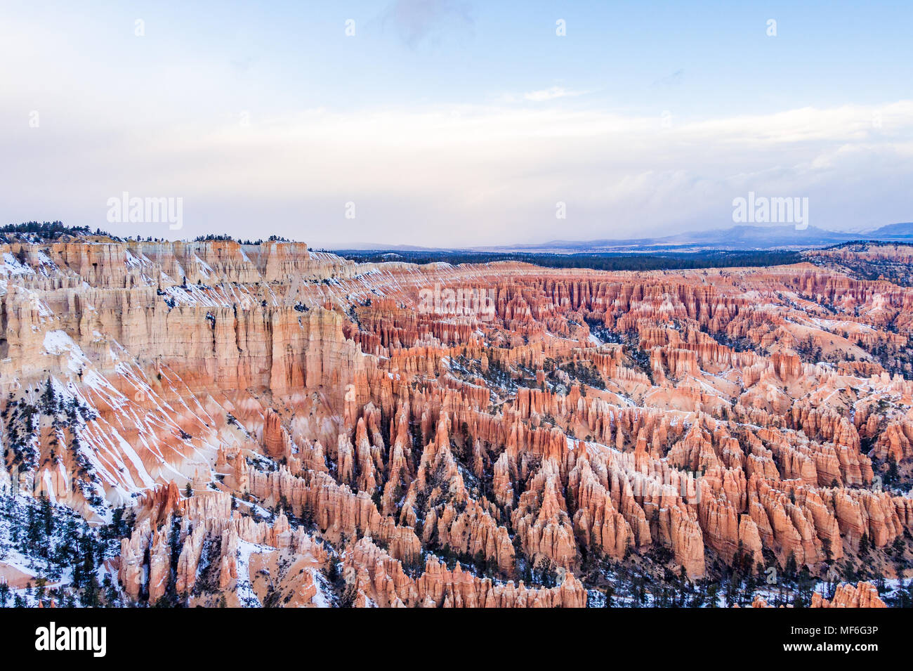 Bryce Canyon in inverno, Utah, Stati Uniti d'America Foto Stock