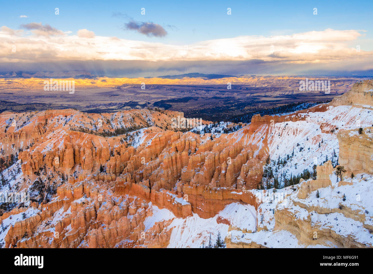 Bryce Canyon in inverno, Utah, Stati Uniti d'America Foto Stock