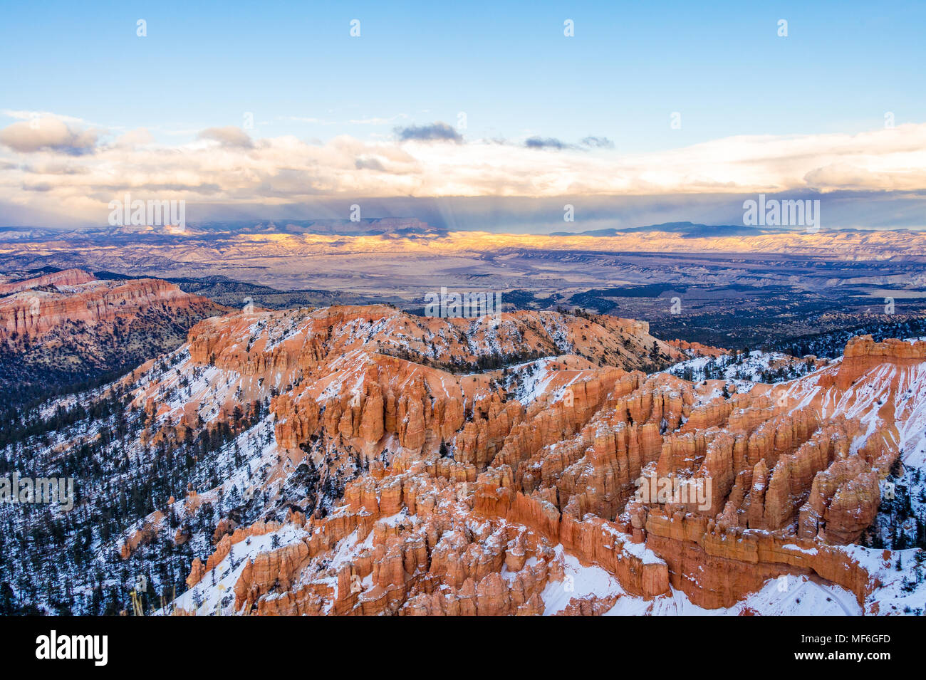 Bryce Canyon in inverno, Utah, Stati Uniti d'America Foto Stock