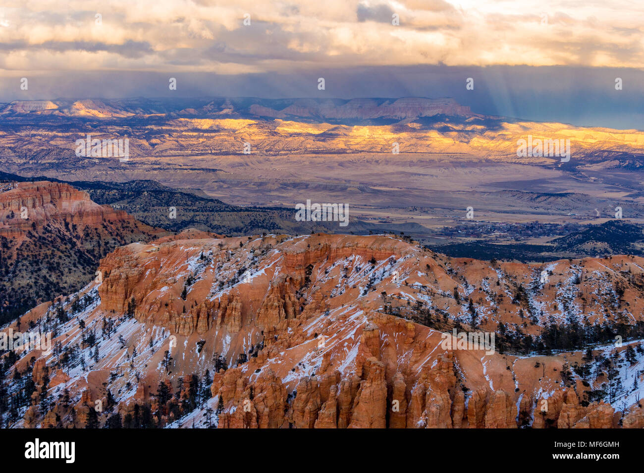 Bryce Canyon in inverno, Utah, Stati Uniti d'America Foto Stock
