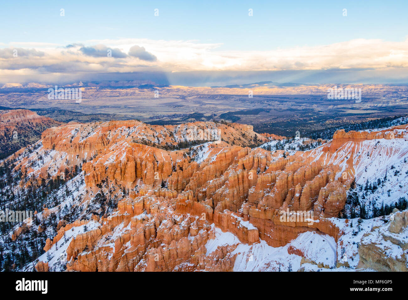 Bryce Canyon in inverno, Utah, Stati Uniti d'America Foto Stock
