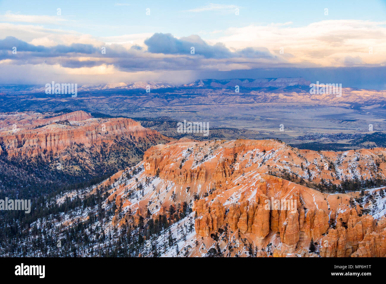 Bryce Canyon in inverno, Utah, Stati Uniti d'America Foto Stock