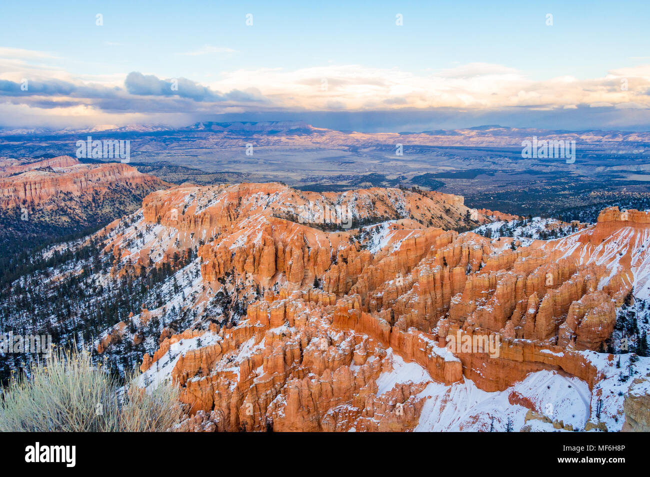 Bryce Canyon in inverno, Utah, Stati Uniti d'America Foto Stock