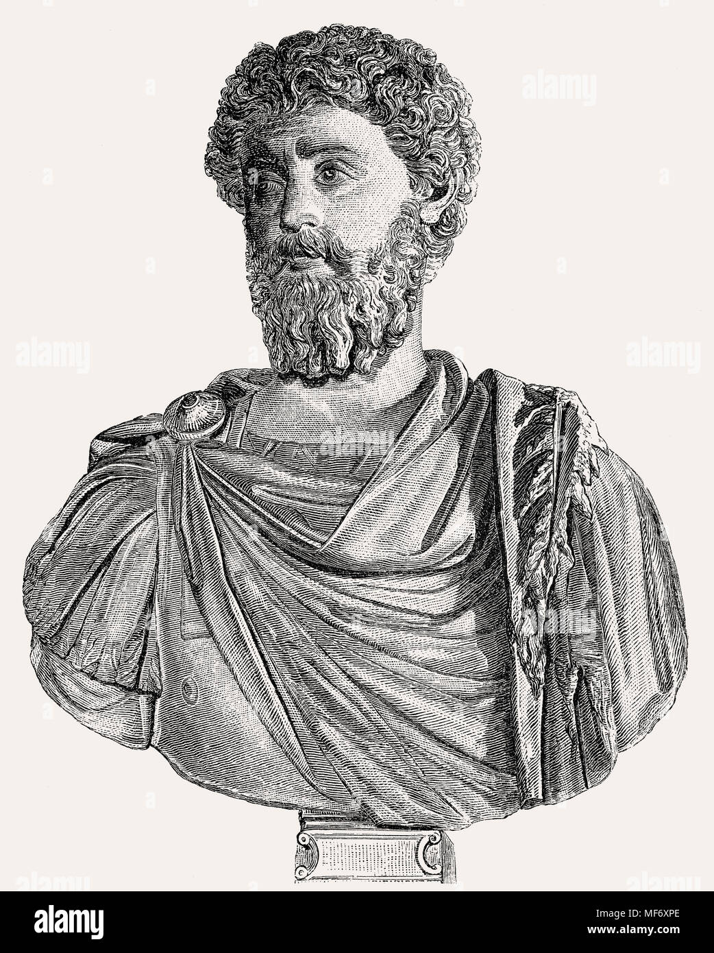 Marco Aurelio, Marco Aurelio Antonino Augusto; 121 - 180 D.C. imperatore romano Foto Stock