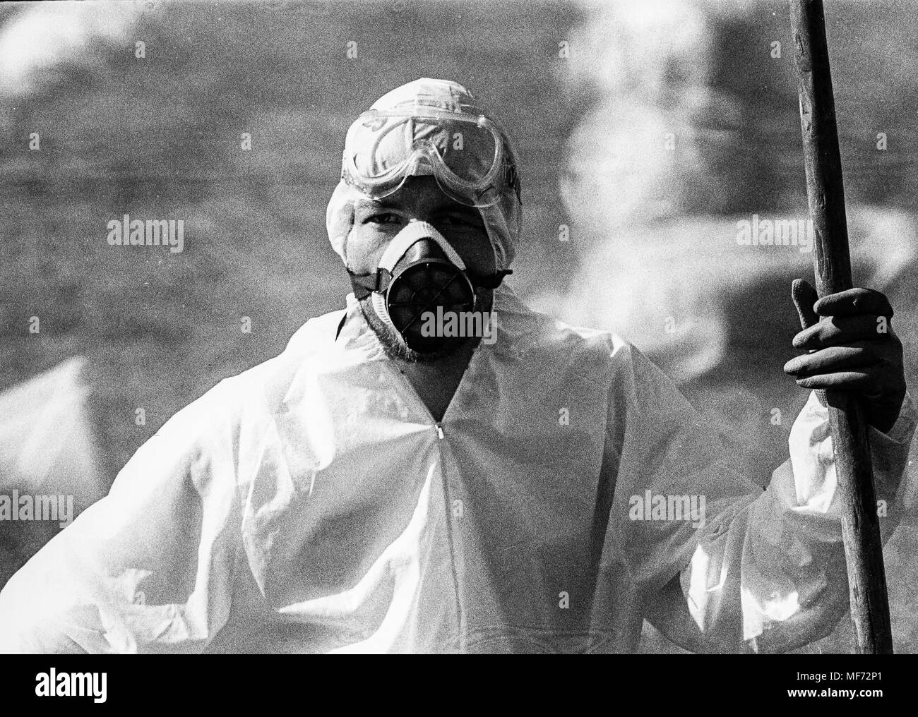 Seveso, disastro ecologico dopo l esplosione chimica impianto, 1976 Foto Stock