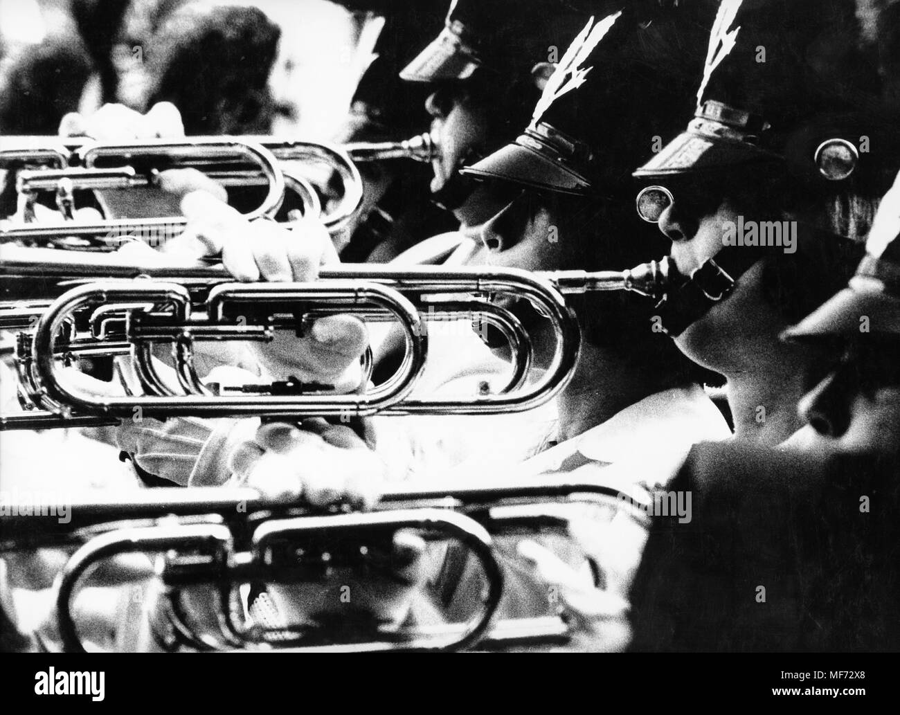 Banda musicale, new york, 70s Foto Stock