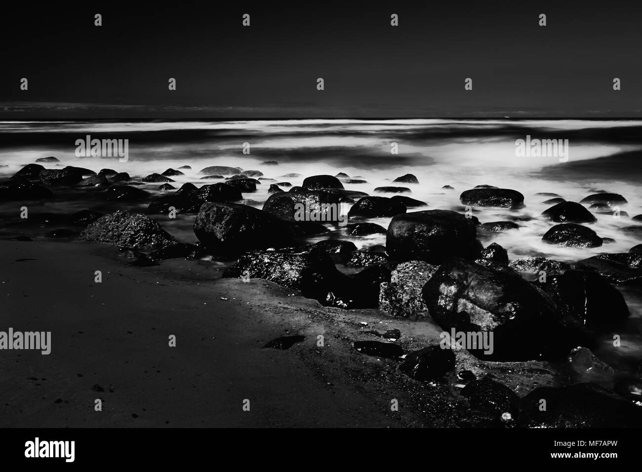 Spiaggia di Hirthals, monocromatico Foto Stock