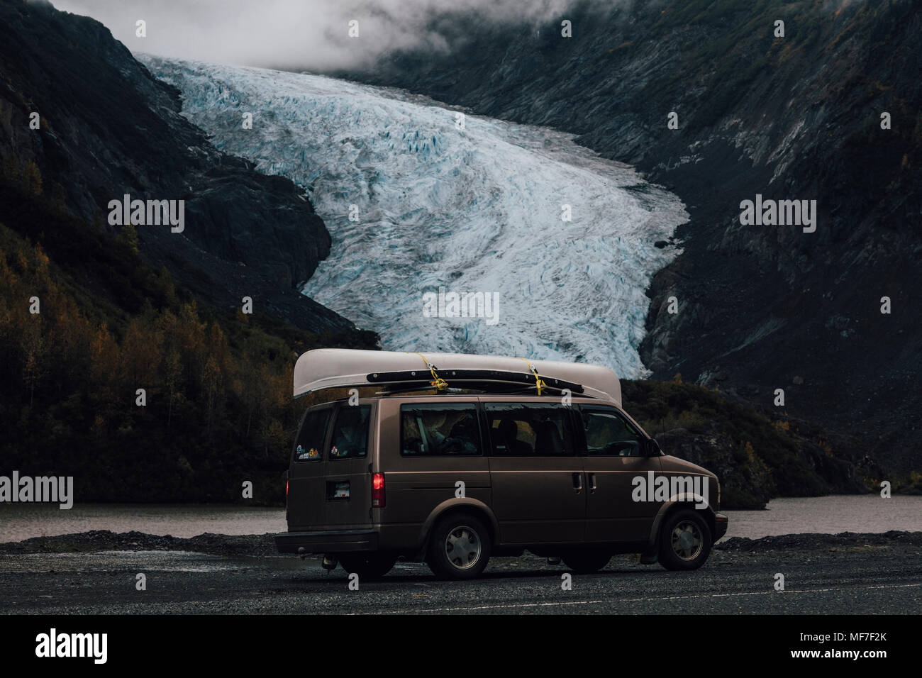 Canada, British Columbia, Kitimat-Stikine un ghiacciaio, autostrada, Bear Glacier Parco Provinciale, Bear Glacier, van Foto Stock