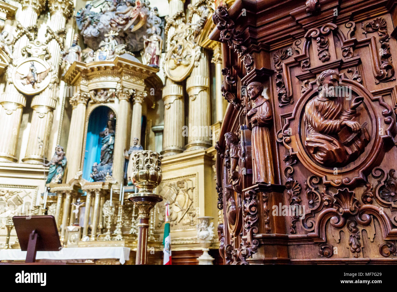 Città del Messico, Messico, ispanico, centro storico, Avenida Calle Francisco Madero, Iglesia de Church of San Francisco, chiesa cattolica, interno, Foto Stock