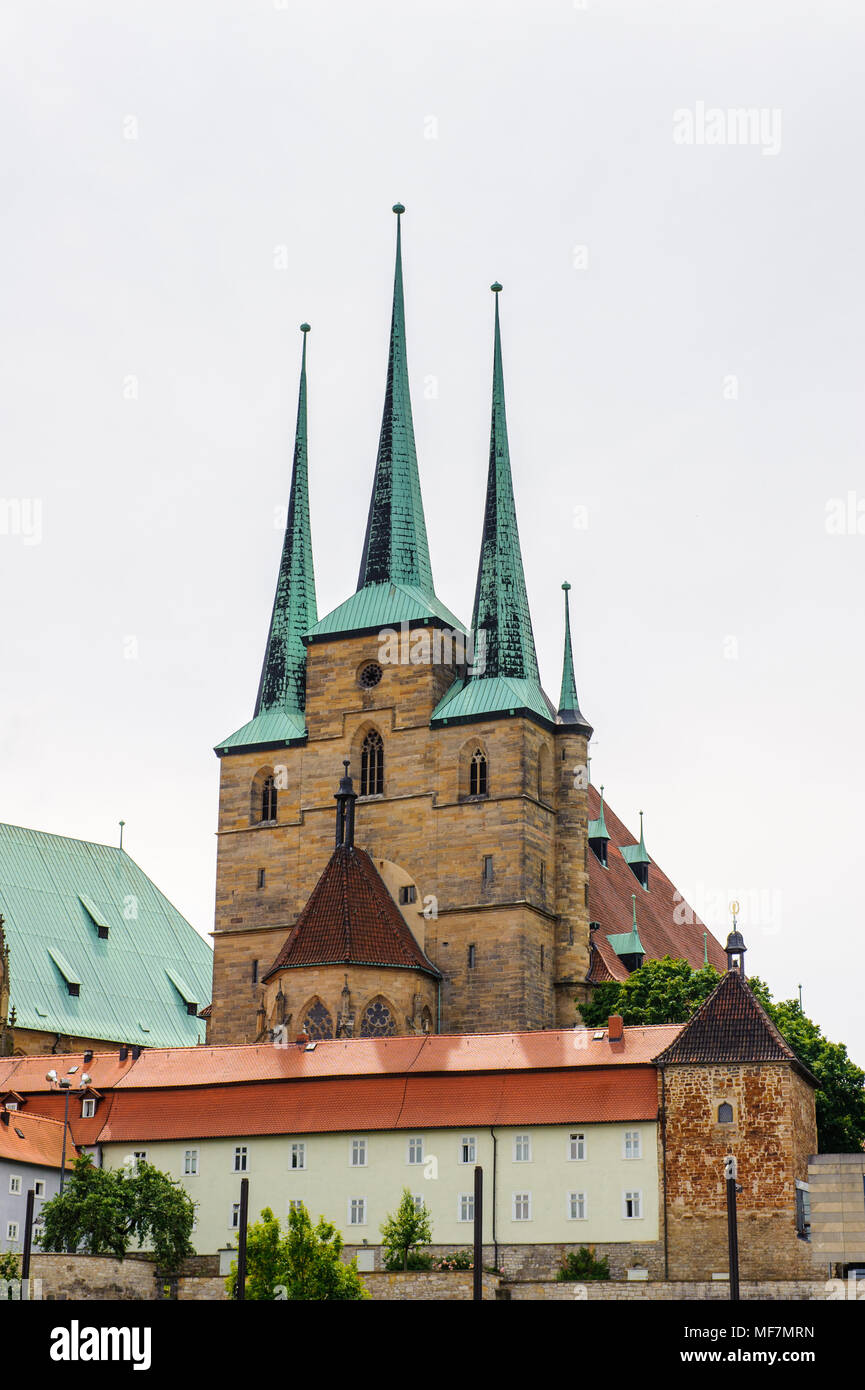 San Severo Chiesa, Erfurt, Germania. Erfurt è la capitale della Turingia e la città è stata per la prima volta nentioned in 742 Foto Stock