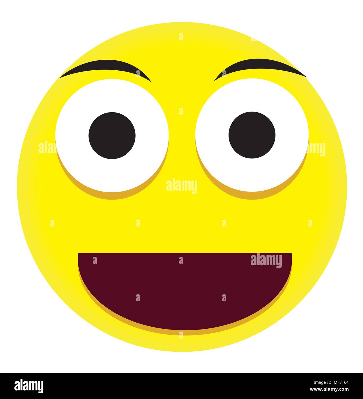 Icona Emoji con facce emotivo Illustrazione Vettoriale