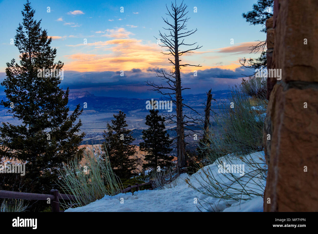 Bryce Canyon in inverno, Utah, Stati Uniti d'America Foto Stock