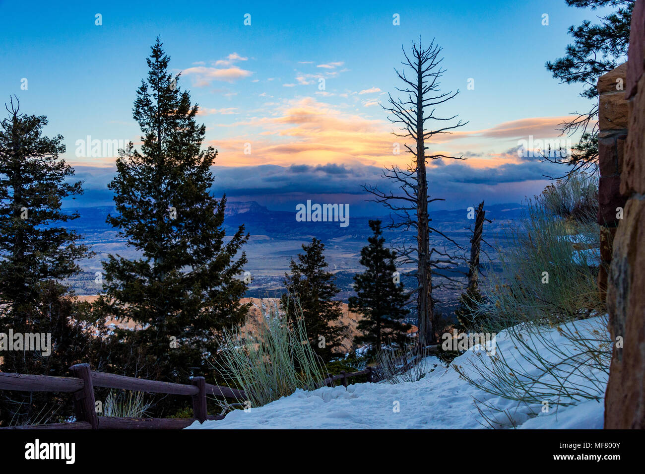 Bryce Canyon in inverno, Utah, Stati Uniti d'America Foto Stock