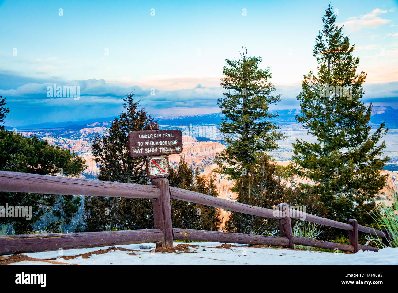 Bryce Canyon in inverno, Utah, Stati Uniti d'America Foto Stock