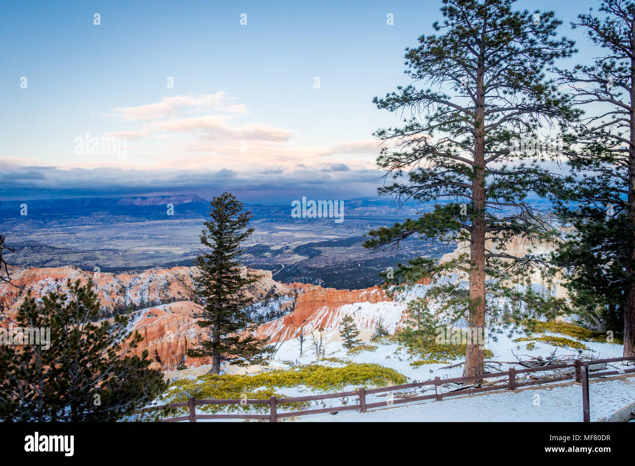 Bryce Canyon in inverno, Utah, Stati Uniti d'America Foto Stock