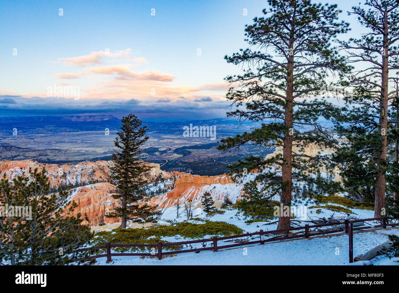 Bryce Canyon in inverno, Utah, Stati Uniti d'America Foto Stock