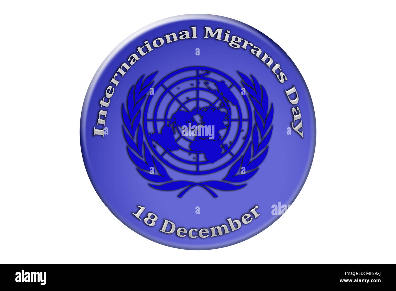 La giornata internazionale dei migranti, la vacanza internazionale delle Nazioni Unite, si celebra il 18 dicembre. Foto Stock