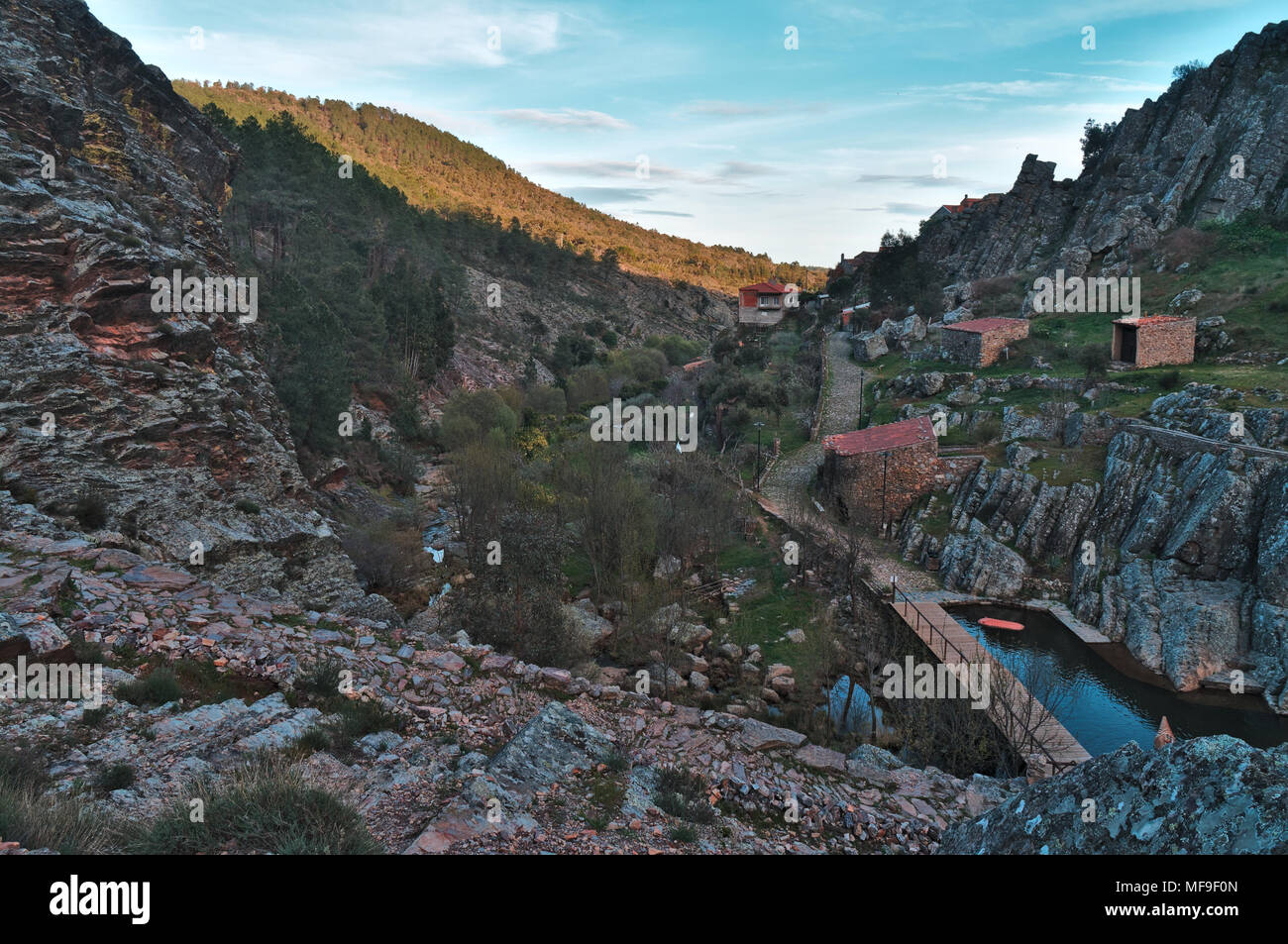 Penha Garcia mulini ad acqua geoparco. Castelo Branco, in Portogallo Foto Stock