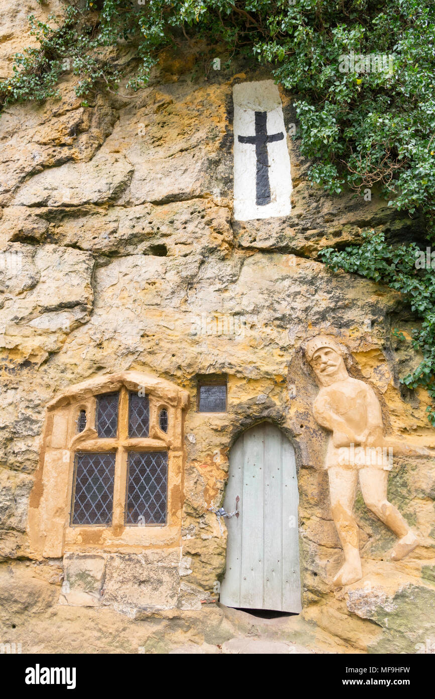 La Cappella della Madonna della rupe, Knaresborough, North Yorkshire, Inghilterra, Regno Unito. Foto Stock
