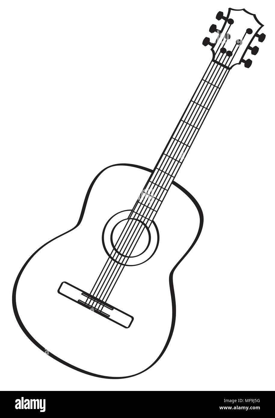 Chitarra strumento musicale Illustrazione Vettoriale
