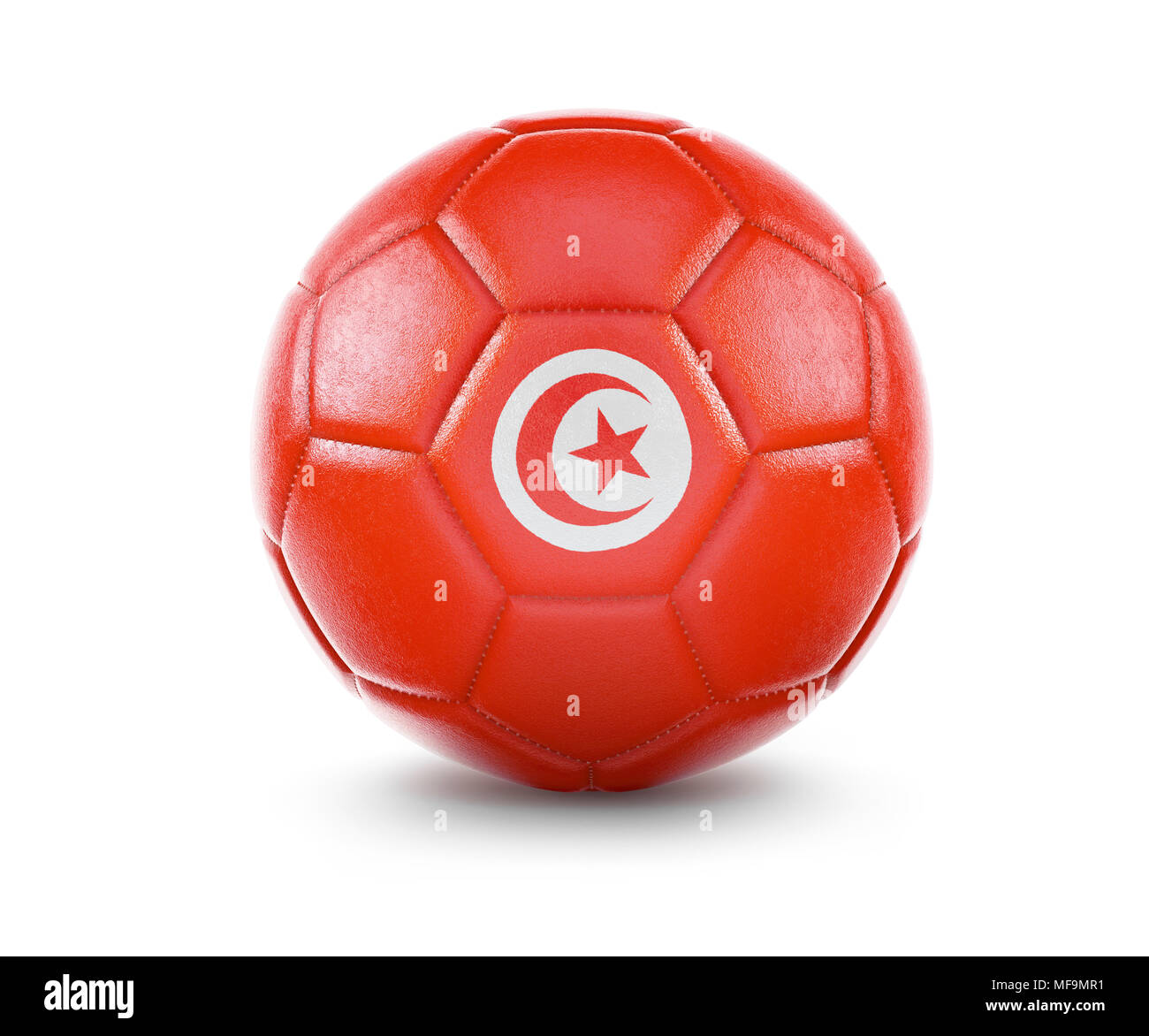Alta qualità di rendering di un pallone da calcio con la bandiera della Tunisia.(serie) Foto Stock Alta qualità di rendering di un pallone da calcio con la bandiera della Tunisia.(serie) Foto Stock