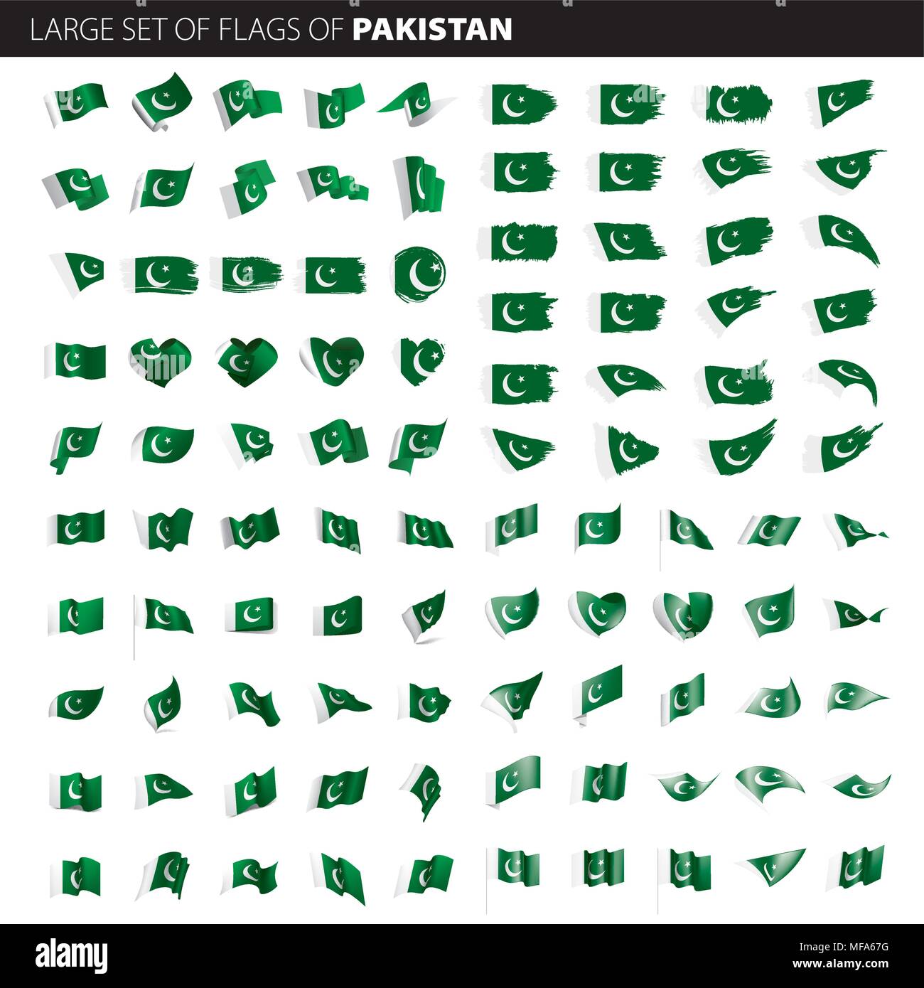 Il Pakistan bandiera, illustrazione vettoriale Illustrazione Vettoriale