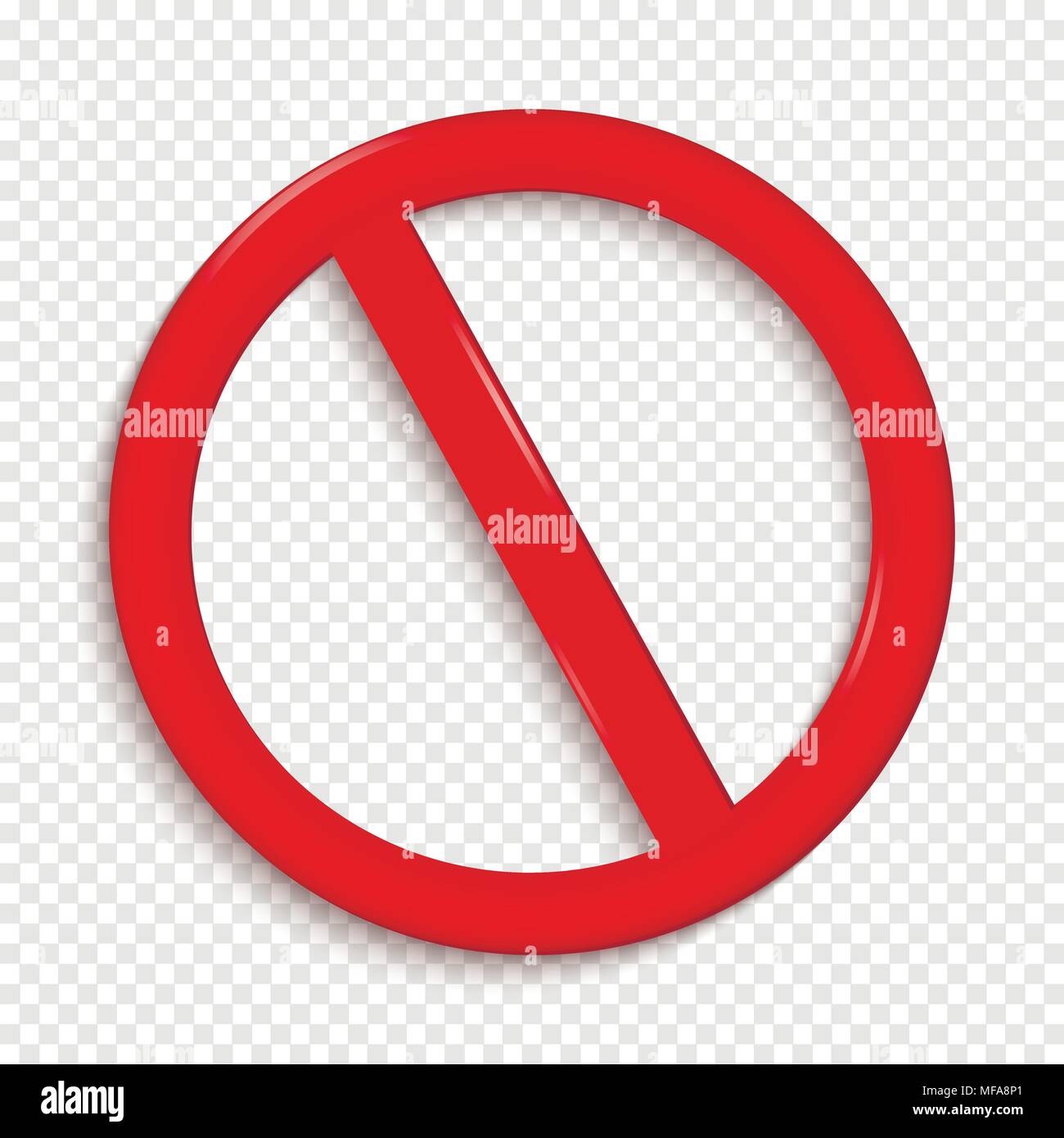 Nessun segno. Isolato su sfondo trasparente. Illustrazione Vettoriale Illustrazione Vettoriale