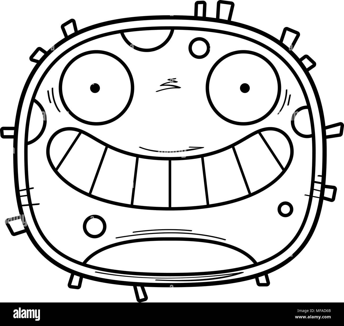 Un cartoon illustrazione di un globulo bianco cercando felice. Illustrazione Vettoriale