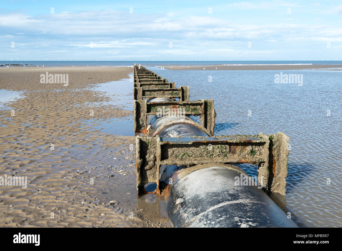 Pensarn spiaggia vicino Abergele sulla costa settentrionale del Galles REGNO UNITO Foto Stock