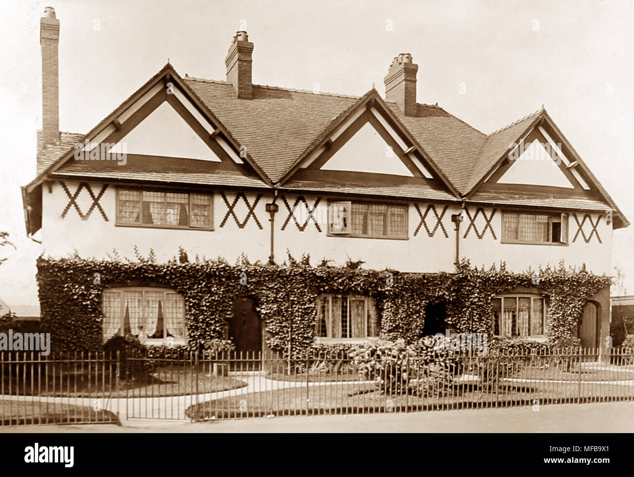 Nuovo Chester Road, Port Sunlight Village, agli inizi del novecento Foto Stock