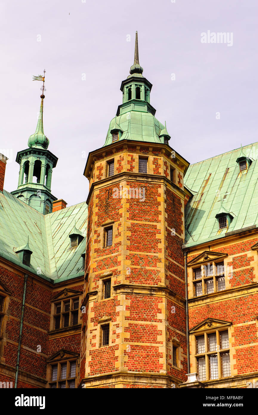 Castello Frederiksborg, Hillerod, Danimarca. In realtà è il Museo della Storia Nazionale Foto Stock