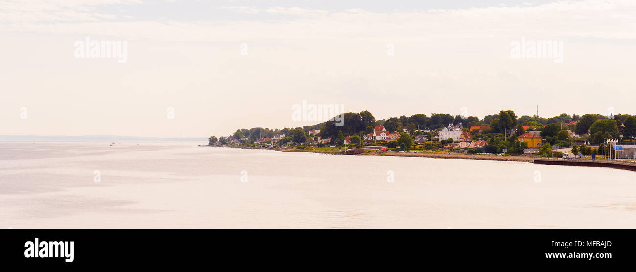 Helsingor, una città e la sede comunale di Helsingor Comune sulla costa nordorientale dell'isola di Zealand in Danimarca orientale. Foto Stock