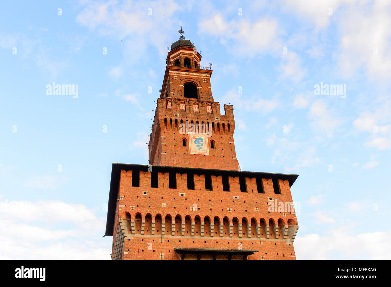 La torre del Castello Sforzesco (Castello Sforzesco), un castello in