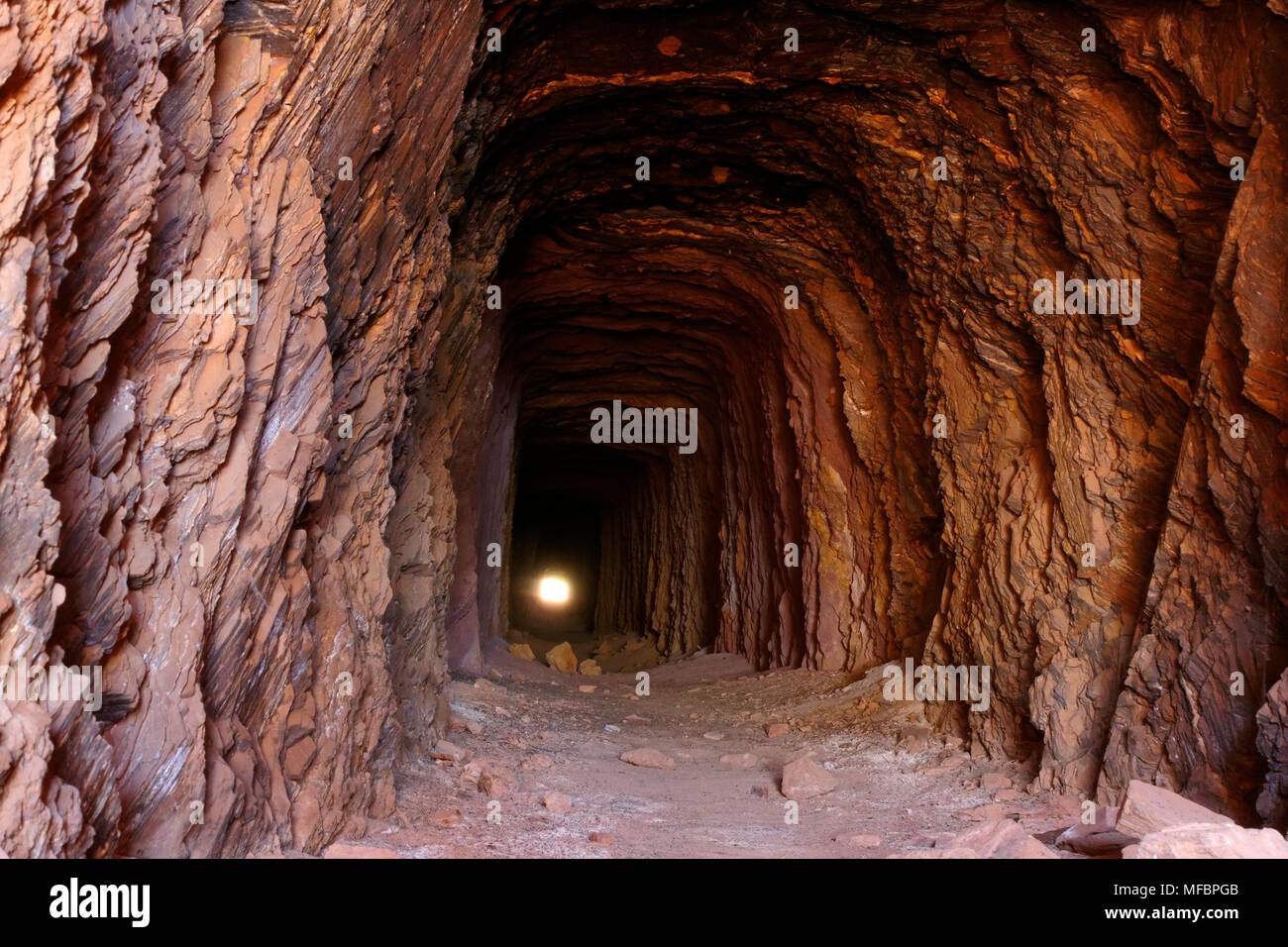 Jokers Tunnel, 1870 GoldTunnel a Gnow's Nest gamma, Yalgoo, Australia occidentale Foto Stock