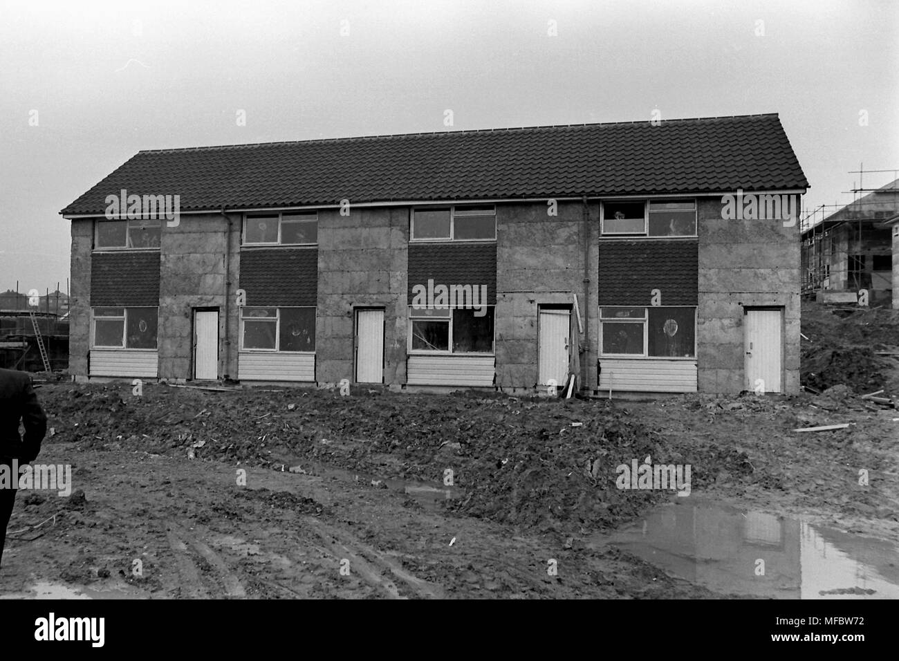 Urban e il paese in bianco e nero e whiites Foto Stock