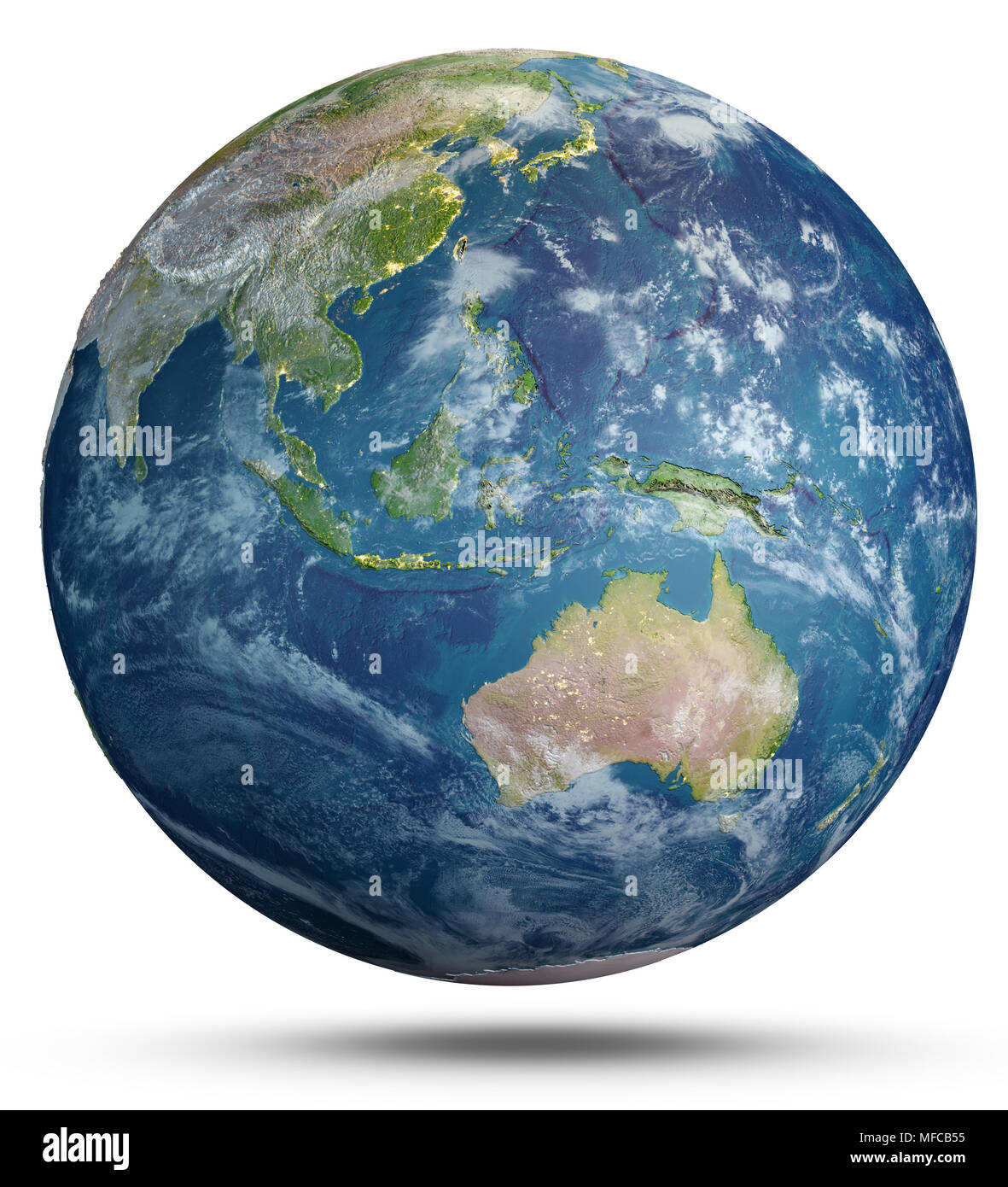 Il pianeta terra meteo. Il rendering 3D Foto Stock
