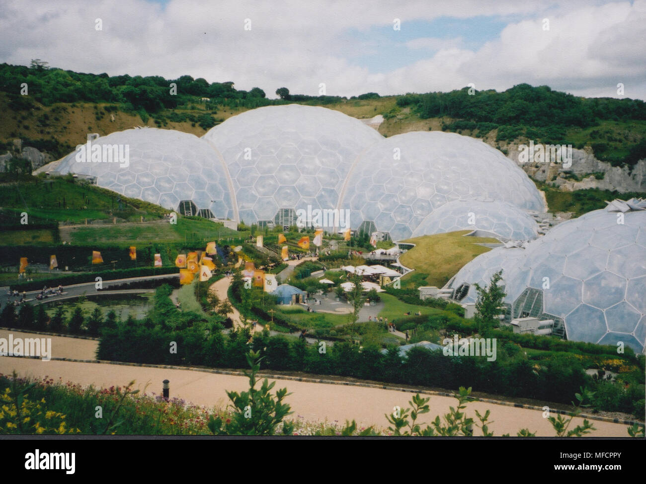 Fotografia del progetto Eden, Cornwall. Presa nel luglio 2003 Foto Stock