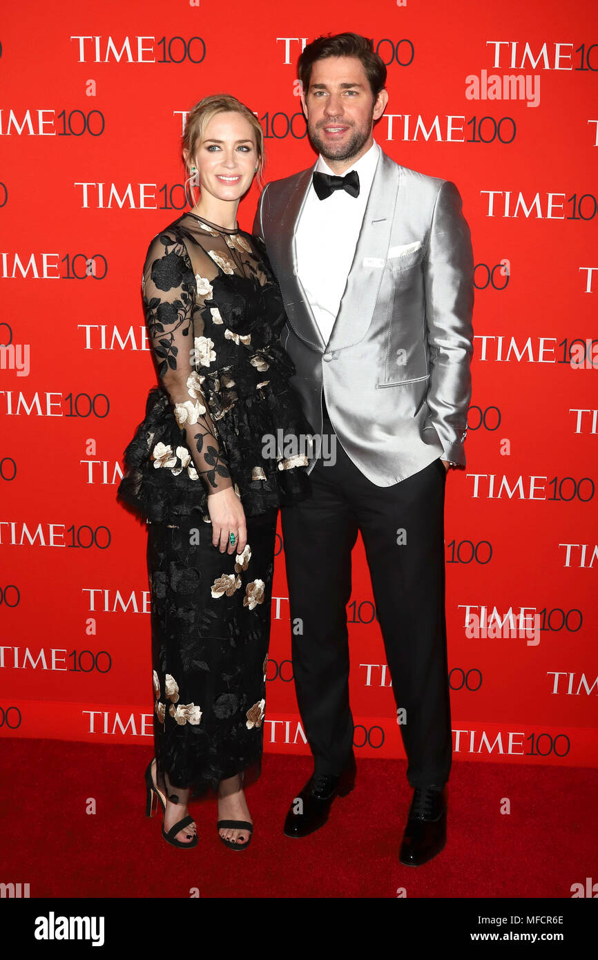 Emily Blunt e John Krasinski frequentare il tempo 2018 100 Gala al jazz presso il Lincoln Center di New York. Foto Stock