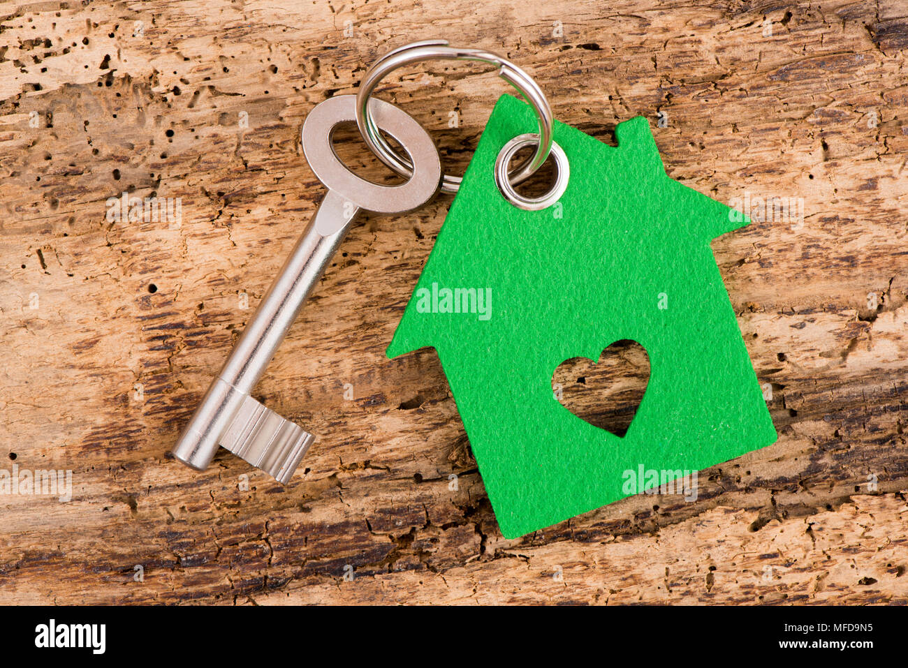 Modello di casa e il tasto home Foto Stock