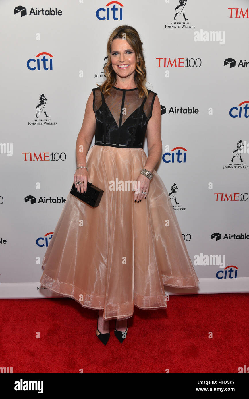 New York, Stati Uniti d'America. 24 apr, 2018. Il Savannah Guthrie assiste il 2018 100 Tempo di gala al Jazz al Lincoln Center il 24 aprile 2018 a New York City. Credito: Erik Pendzich/Alamy Live News Foto Stock