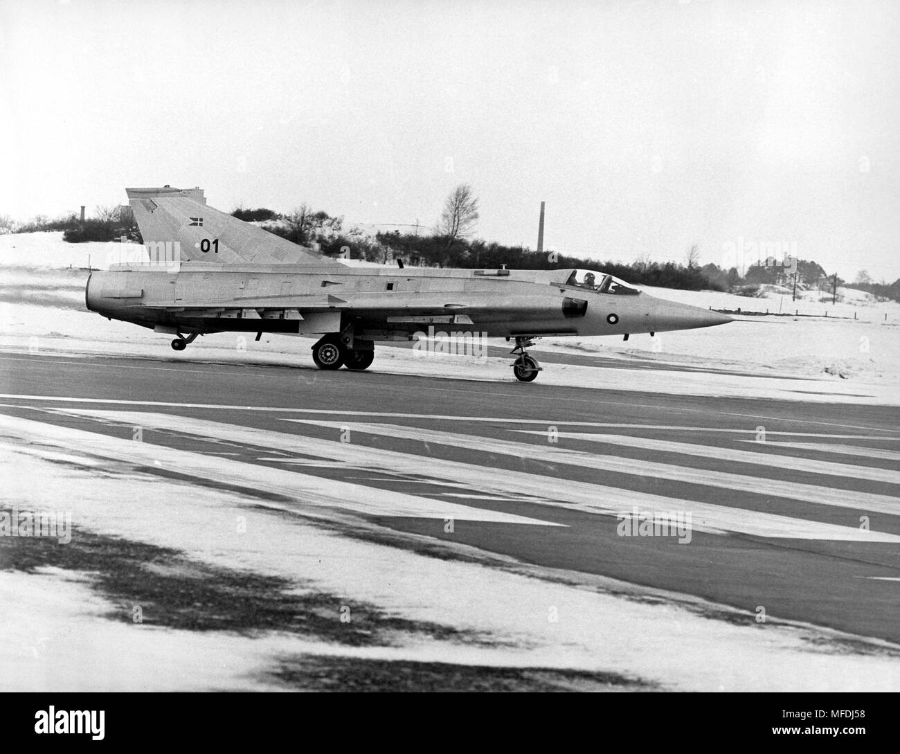 Il monomarca Seat supersonic all-weather fighter Saab 35 Draken X. (Senza Data di registrazione). | Utilizzo di tutto il mondo Foto Stock