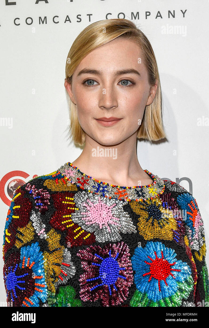 Las Vegas, NV, Stati Uniti d'America. Xxv Aprile, 2018. Saoirse Ronan a Focus Features CinemaCon 2018 Red Carpet & Pranzo di presentazione al Caesars Palace a Las Vegas, Nevada, il 25 aprile 2018. Credito: Damairs Carter/media/punzone Alamy Live News Foto Stock