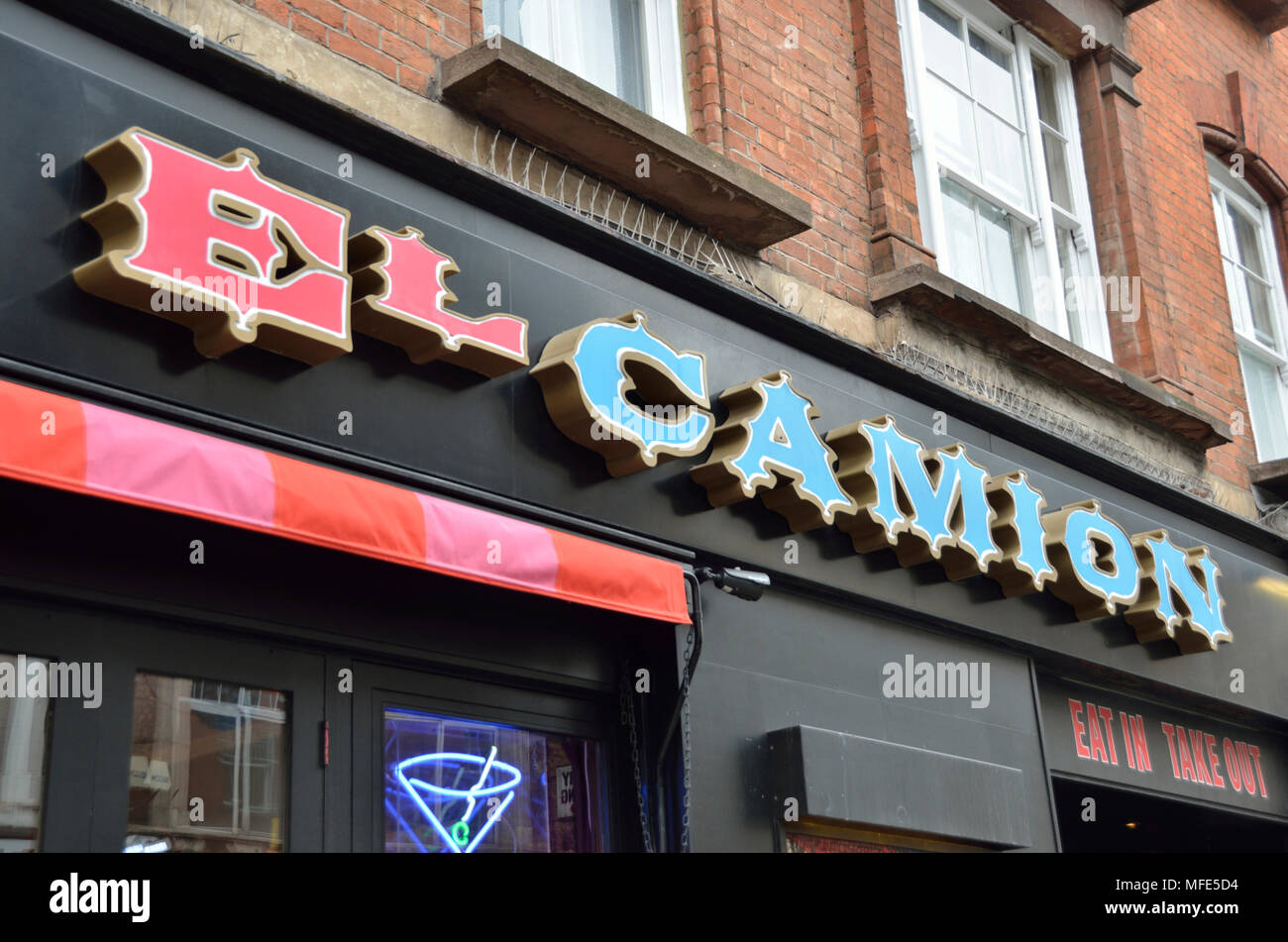 El Camion ristorante messicano di Soho, Londra, Regno Unito. Foto Stock