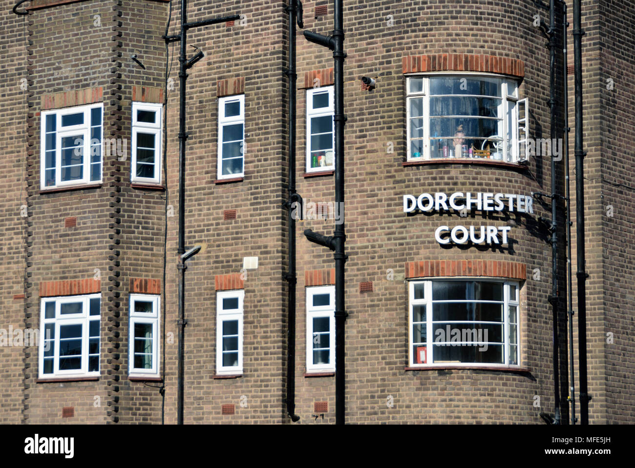 Dorchester Corte blocco di appartamenti a Muswell Hill, Londra, Regno Unito. Foto Stock