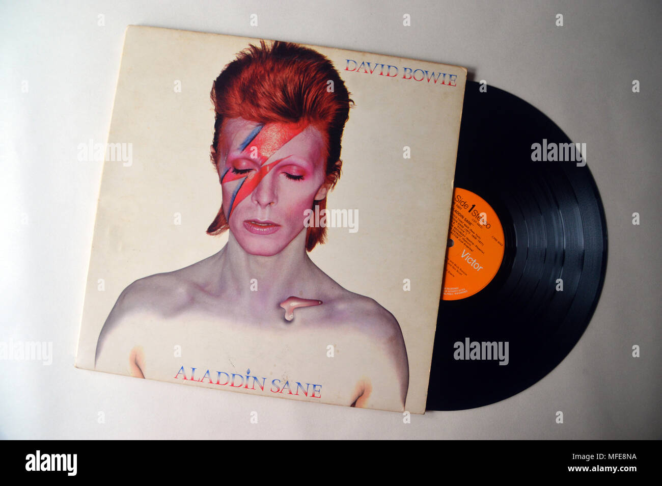 Di David Bowie Aladdin Sane Album coperchio manicotto dalla RCA Records Foto Stock
